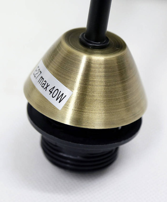 Wall lamp black / gold smoked glass 1xE27 Unica 21-00866