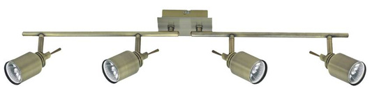 Plafoniera Candellux 94-29150 Cesar strip 4X50W GU10 patinata