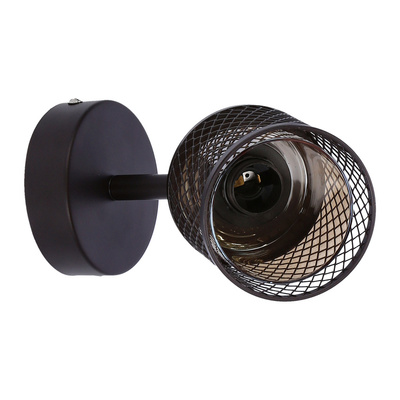 Wall lamp coffee gold with amber shade 1xE14 Canabera Candellux 91-81377
