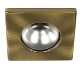 Plafonnier Candellux carré fixe patine dorée 2276005