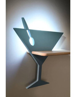 Wall lamp blue LED shelf lamp Piccolo cord 21-03522