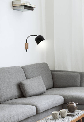 Wall lamp black wall lamp 40W E27 adjustable Rupi Candellux 21-76687