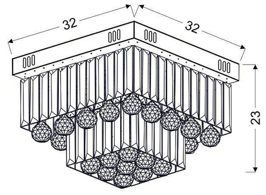 Plafoniera LED cromata Carmina 98-44716