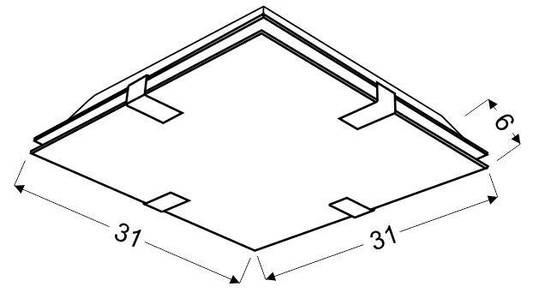 Candellux Rhapsody 10-30757 Deckenleuchte Led Quadratisch