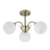 NESTOR Lampa wiszące patynowy 3x40W E27 klosz biały