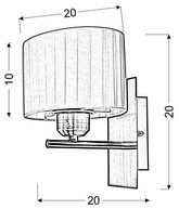 Kinkiet patynowy/biały lampa ścienna Berg 21-45676