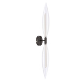 Nordic black double glass wall light 2xG9 transparent shades