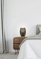 Lampe de table ajourée noire et dorée Venus 41-78315