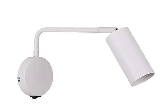 White movable wall lamp with a switch 1xGU10 Tina 21-76823