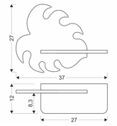 Wandleuchte LED-Regal grünes Blatt Monstera 21-01023 Kabel