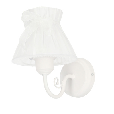 Wall lamp white organza lampshade 1xE27 Zefir Candellux 21-73785