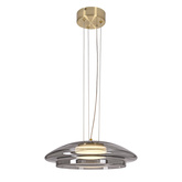 Pendant lamp Ombre 34 glass over table for living room with smoked shade