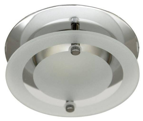 Fixed chrome ceiling luminaire with glass OZS-07 2277403