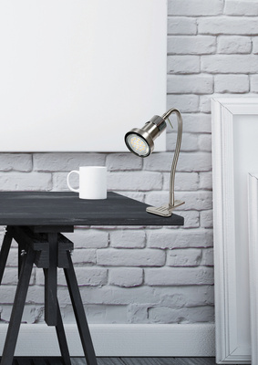 Clip de lampe de table satin/chrome Arkon 41-60020