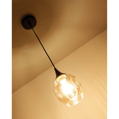 Black/brown glass hanging lamp Aspa 31-00583