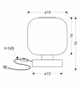 CROMADO lampa stołowa chromowy 1x60 E27 klosz biały