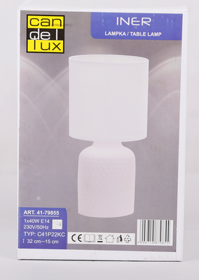 Lampa stołowa różowa ceramika nocna Iner Candellux 41-79855