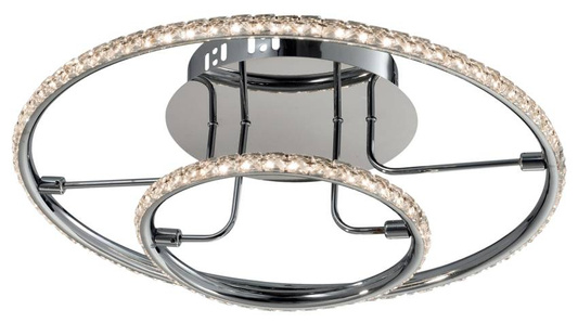 Plafonnier rond LED chrome plafond 36W 3000K Adel Candellux 98-69634