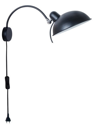 Wandleuchte 1X40W E14 schwarz NORA 21-53602