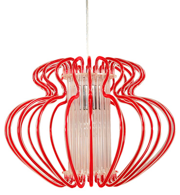 Hanging lamp red 52x42cm Imperia 31-36578