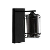 Jonera lamp wall lamp black P25 1X40 E27 smoked lampshade 21-08411