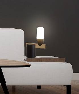 Lampe à poser métal noir LED 5.4W Sakai Ledea 50533081