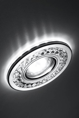 Plafonnier rond oeillet chromé 50W + LED SMD SK-92 2268705