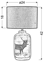 Lampe de table en céramique argentée Wales 41-39194