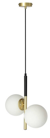 Suspension noir mat/or 2xE14 Duo 32-01269