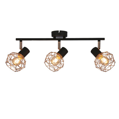 Applique de plafond triple bande abat-jour en cuivre noir Acrobat 93-22219