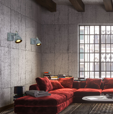 Applique 1xGU10 gris mat 11cm ASH 91-64394