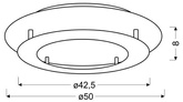 Lampa sufitowa plafon biały 50cm LED Merle 98-66220