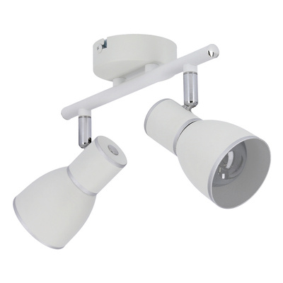 Wandlampenleiste 2X40W E14 weiß/chrom FIDO 92-63373