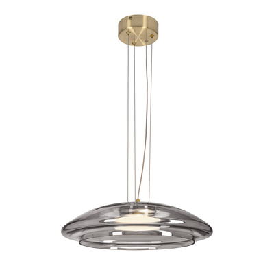 Lampa wisząca Ombre 42 szklana nad stół dymiony klosz GX53