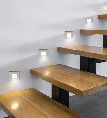 Lampe d'escalier carrée satinée G4 20W MS-04 Candellux 2207837