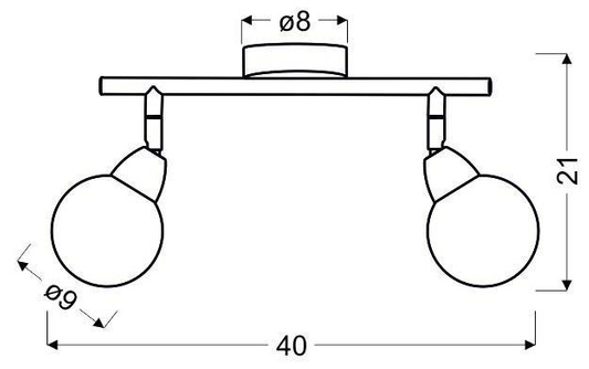 Plafoniera LED smd bolo crom 92-67586
