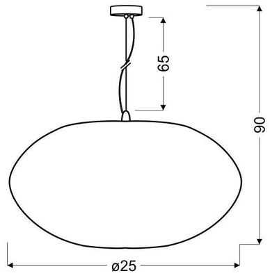 Plafoniera suspendata 1X60W E27 PINIA 31-13408