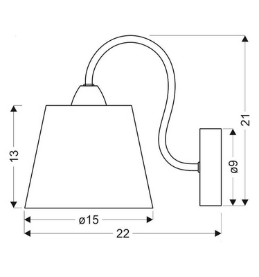 Kinkiet chromowy okrągły abażur szary z tkaniny Luk Candellux 21-70739