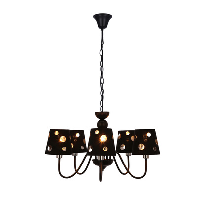Candelabru negru suspendat 5xE14 Batley Ledea 50205106