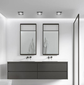 SS-16 nowoczesna oprawa sufitowa punktowa GU10 do żarówek led szklana czarna