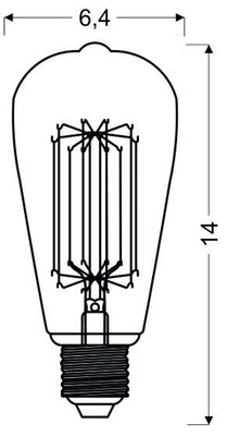 Żarówka dekoracyjna Edison E27 60W z przezroczystym szkłem