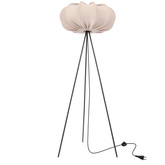 Lampa podłogowa CAFEE’ z abażurem beżowym frappe 52 cm - lampa stojąca w stylu skandynawskim E27