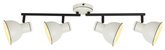 Ceiling wall lamp white black 4x40W adjustable Zumba Candellux 94 72153
