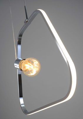 lampa sufitowa wisząca candellux apeti ikaria E27 led+12w led chromowy4000k