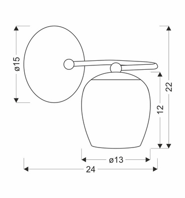 Serano lampa kinkiet patynowy 1x60W E27 klosz biały