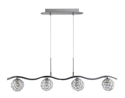 Hanging lamp 4X40W G9 Chrome/transparent 34-85750