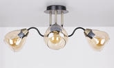 Ceiling lamp black/gold smoked 3xE27 Unica 33-00880
