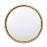 Deckenleuchte Florida weiß + gold + schwarzer Plafond 24 W LED 38 cm weißer Schirm