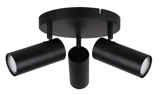 Black ceiling lamp plate 3x15W Colly 98-01672