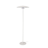 Floor lamp LUND in Scandinavian style white plate shade modern LED floor lamp